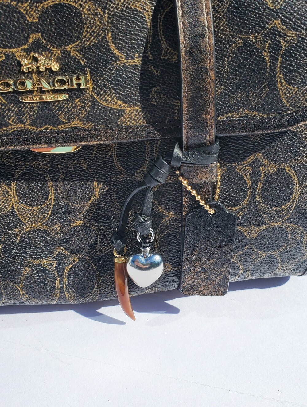 NWT Coach Bridget Flap Shoulder Bag in Loved Signature canvas leather - Picture 3 of 10